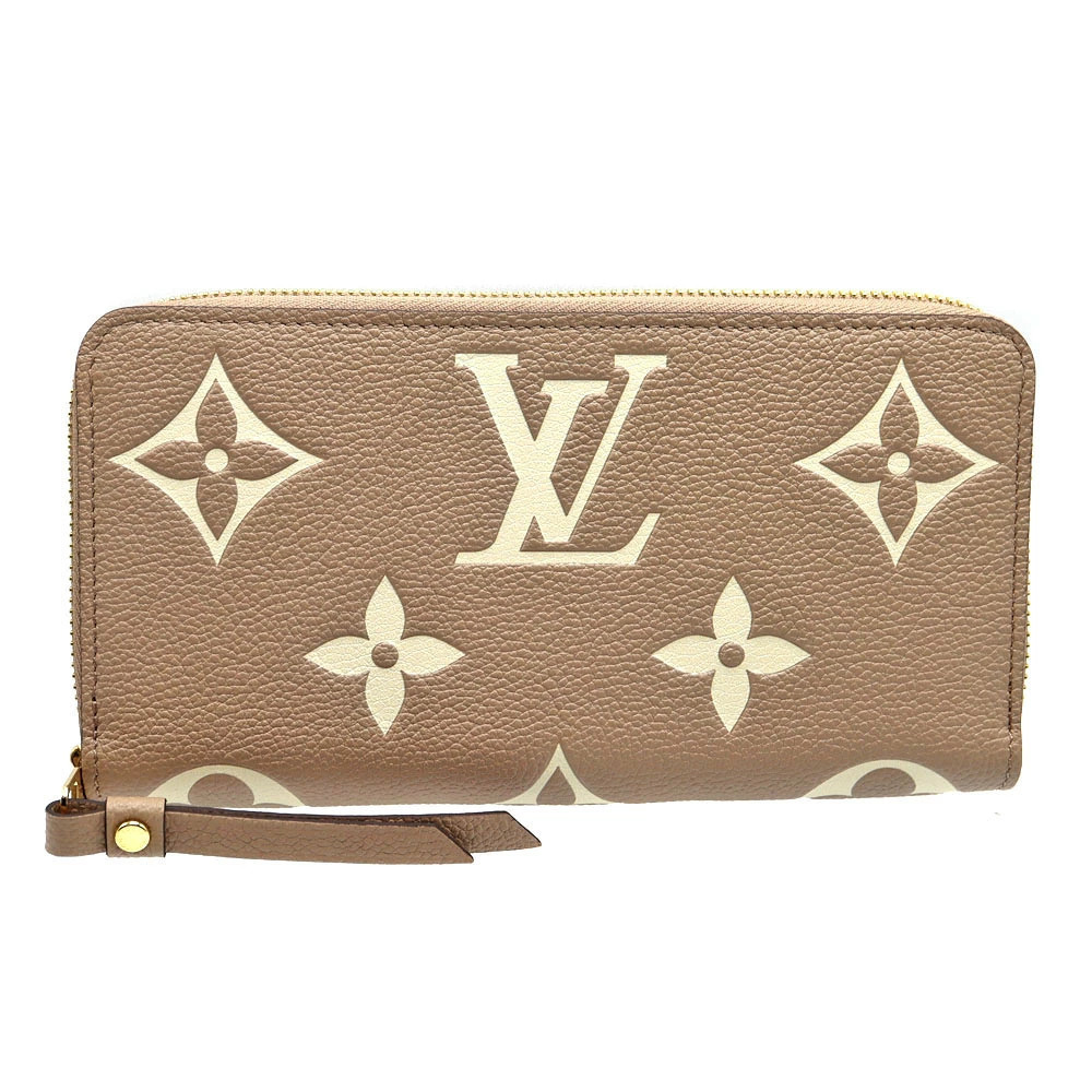 Louis Vuitton Zippy Wallet Empreinte Leather Tourtreille Ivory White Beige